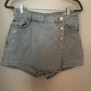 ZARA light washed denim skort